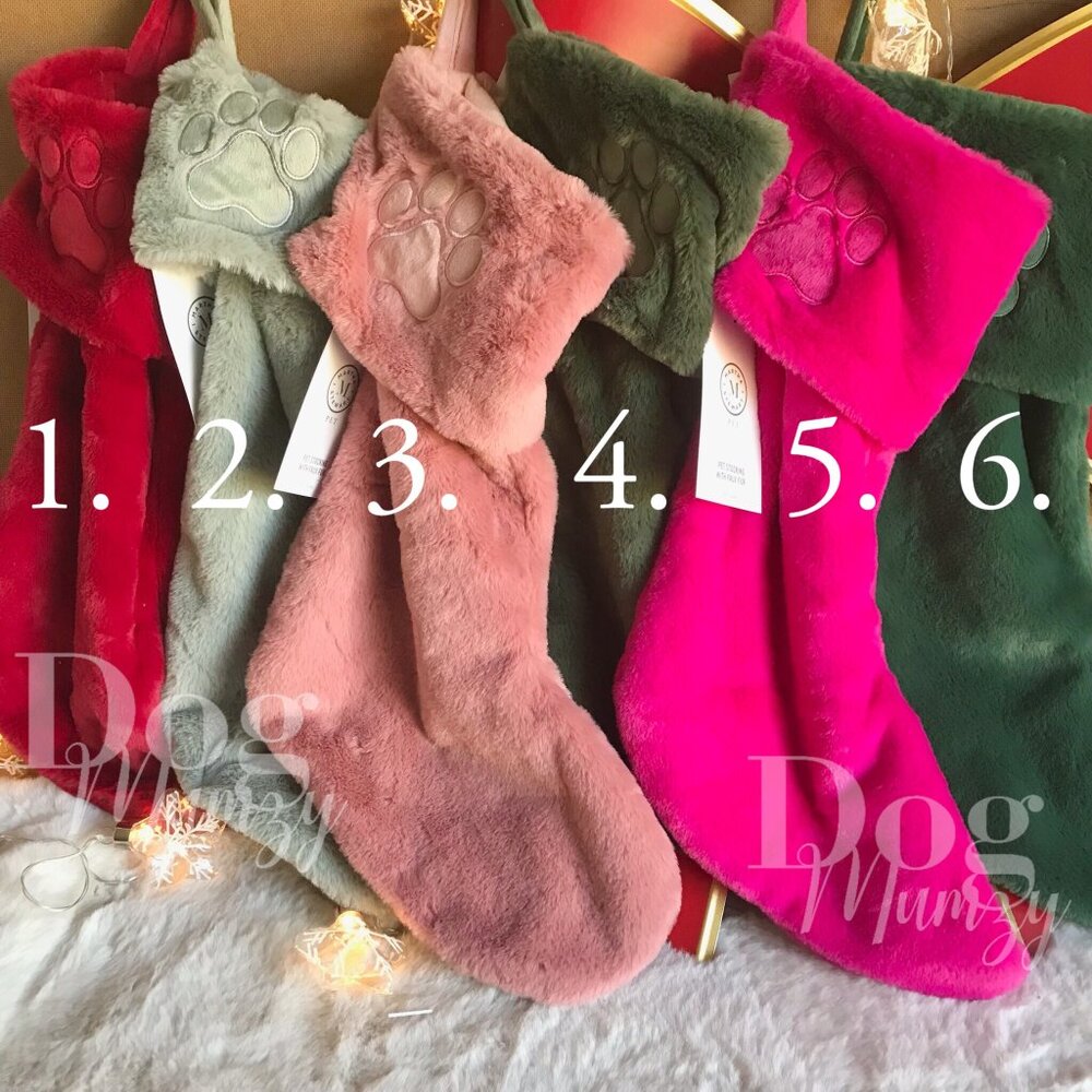 Choose 1: Martha Stewart Faux Fur Pet Christmas Stockings